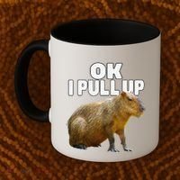 Ok I Pull Up Capybara Funny Capybara Lover Dank Meme Coffee Mug thumb 2