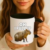 Ok I Pull Up Capybara Funny Capybara Lover Dank Meme Coffee Mug thumb 3