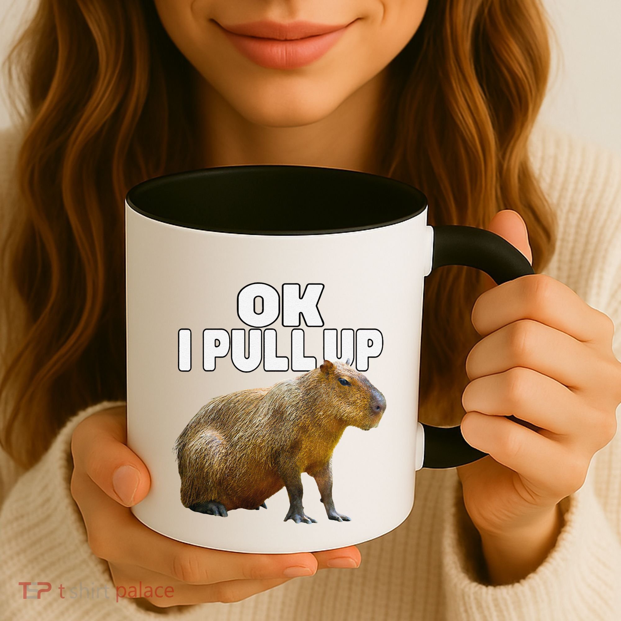 Ok I Pull Up Capybara Funny Capybara Lover Dank Meme Coffee Mug