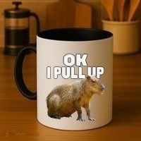 Ok I Pull Up Capybara Funny Capybara Lover Dank Meme Coffee Mug thumb 4