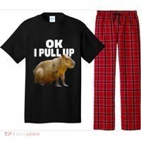 Ok I Pull Up Capybara Funny Capybara Lover Dank Meme Pajama Set thumb 0