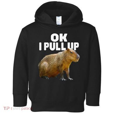 Ok I Pull Up Capybara Funny Capybara Lover Dank Meme Toddler Hoodie