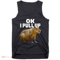 Ok I Pull Up Capybara Funny Capybara Lover Dank Meme Tank Top thumb 0