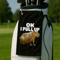 Ok I Pull Up Capybara Funny Capybara Lover Dank Meme Golf Towel thumb 2