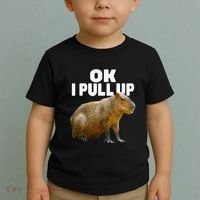 Ok I Pull Up Capybara Funny Capybara Lover Dank Meme Toddler T-Shirt thumb 2
