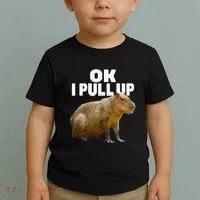 Ok I Pull Up Capybara Funny Capybara Lover Dank Meme Toddler T-Shirt thumb 2