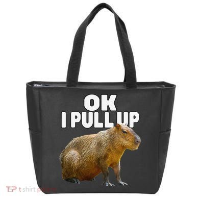 Ok I Pull Up Capybara Funny Capybara Lover Dank Meme Tote Bag