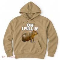 Ok I Pull Up Capybara Funny Capybara Lover Dank Meme Hoodie thumb 0