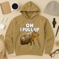 Ok I Pull Up Capybara Funny Capybara Lover Dank Meme Hoodie thumb 3