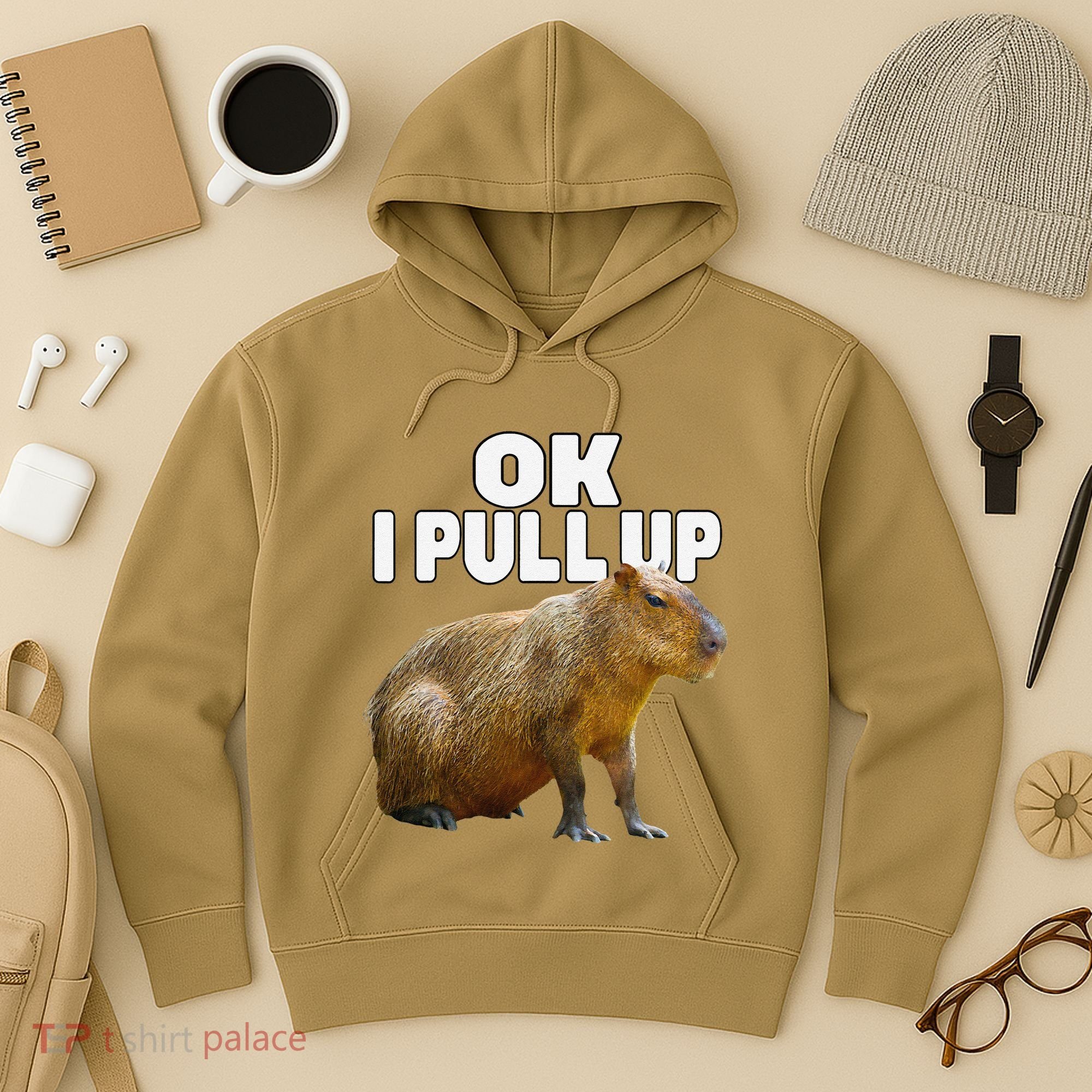 Ok I Pull Up Capybara Funny Capybara Lover Dank Meme Hoodie