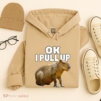Ok I Pull Up Capybara Funny Capybara Lover Dank Meme Hoodie thumb 4