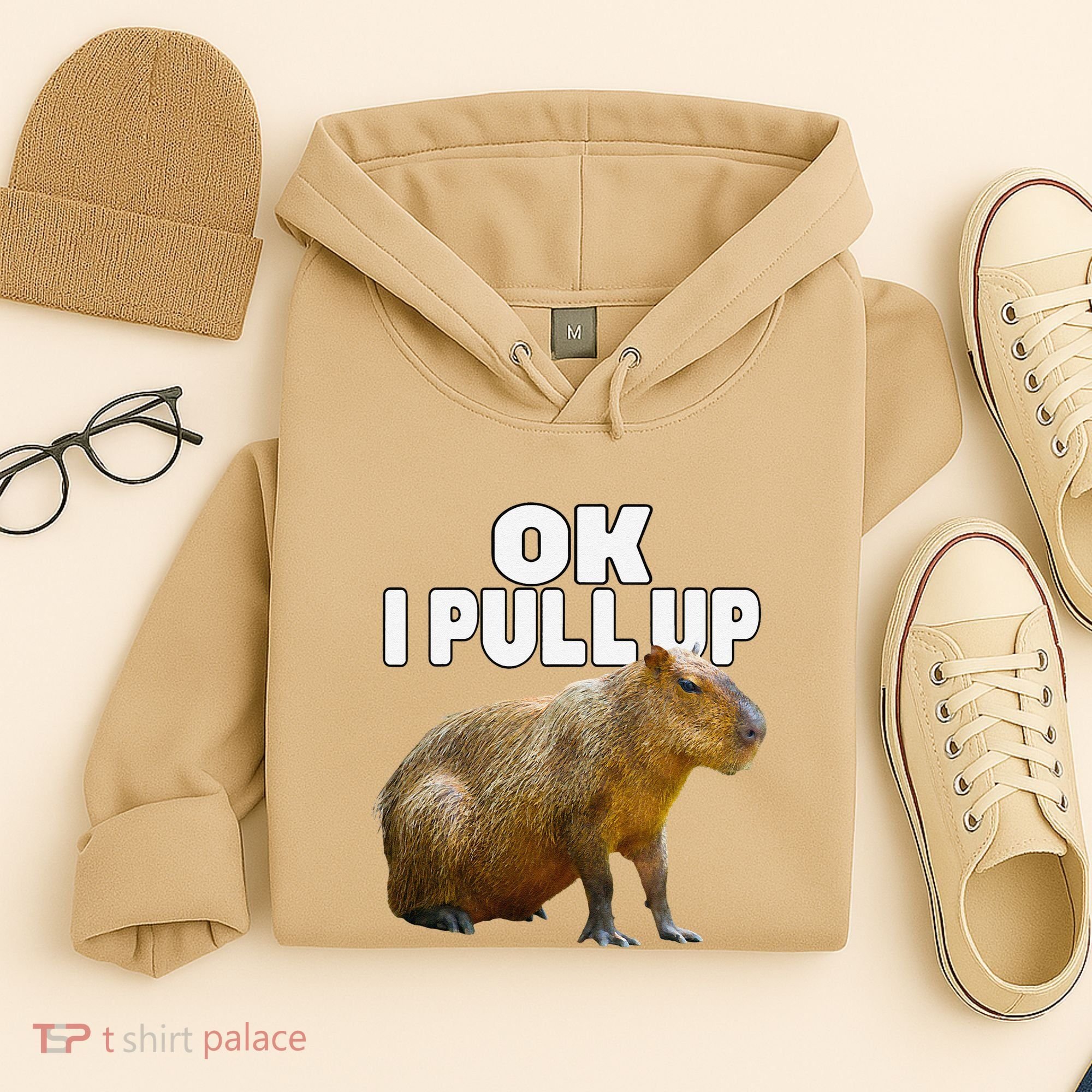 Ok I Pull Up Capybara Funny Capybara Lover Dank Meme Hoodie