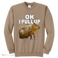 Ok I Pull Up Capybara Funny Capybara Lover Dank Meme Sweatshirt thumb 0