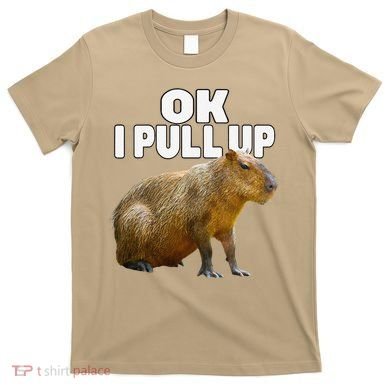 Ok I Pull Up Capybara Funny Capybara Lover Dank Meme T-Shirt