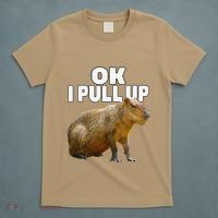 Ok I Pull Up Capybara Funny Capybara Lover Dank Meme T-Shirt thumb 5