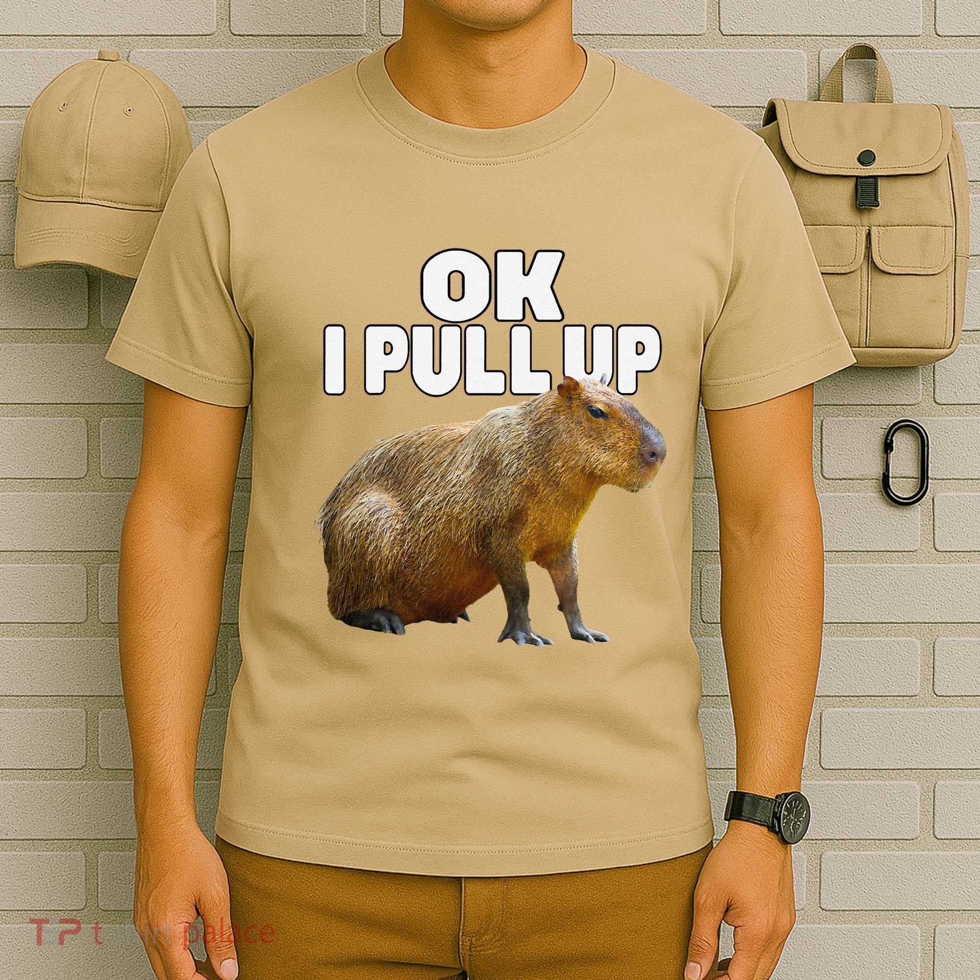 Ok I Pull Up Capybara Funny Capybara Lover Dank Meme T-Shirt