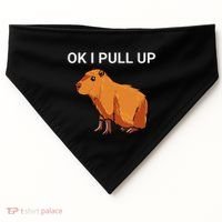 Ok I Pull Up Funny Capybara Dank Meme USA-Made Doggie Bandana thumb 0