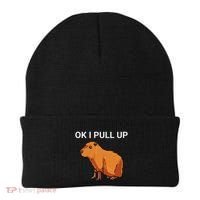 Ok I Pull Up Funny Capybara Dank Meme Beanie thumb 0