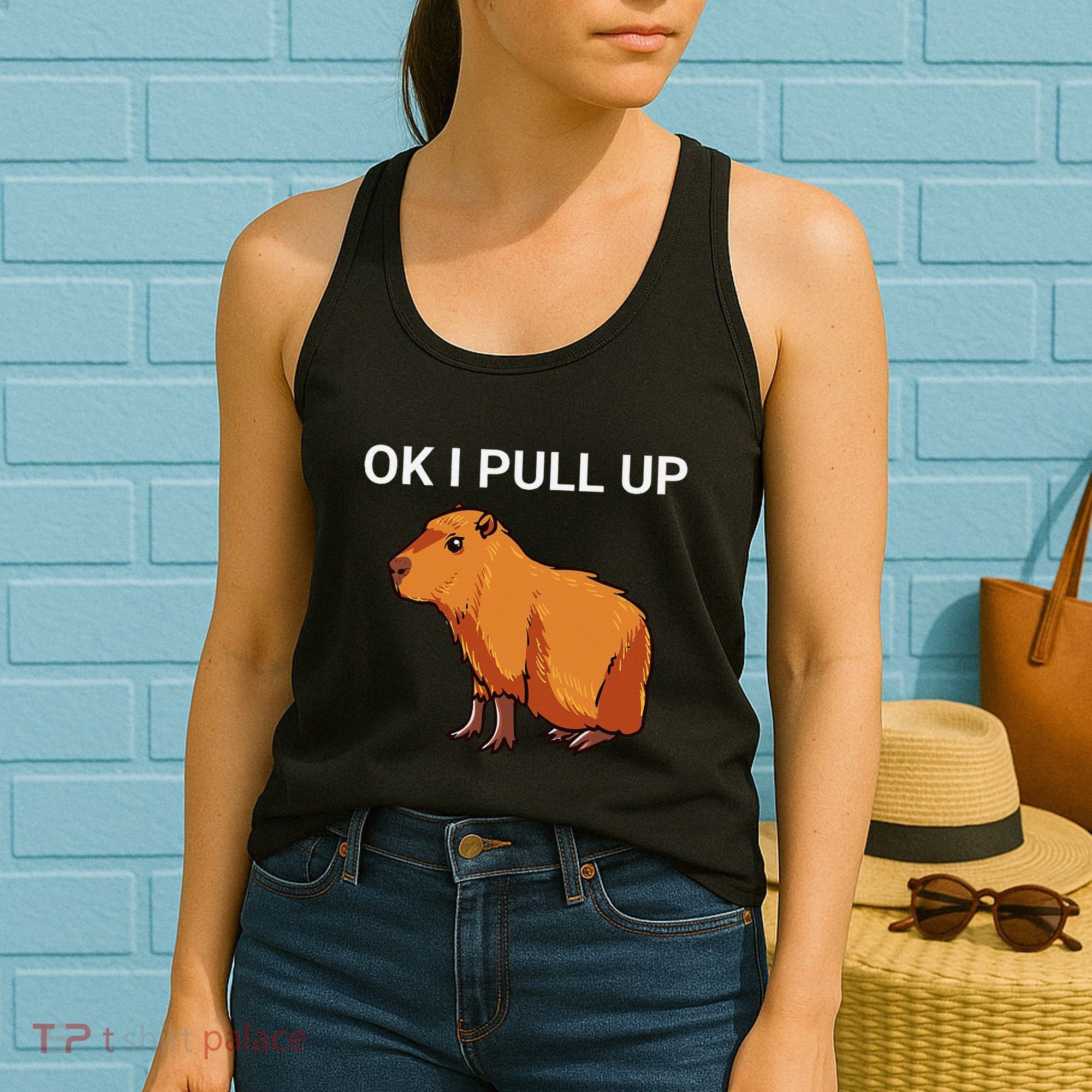 Ok I Pull Up Funny Capybara Dank Meme Women's Tank Top