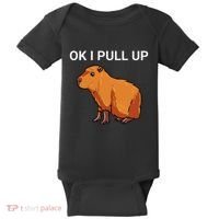 Ok I Pull Up Funny Capybara Dank Meme Baby Bodysuit thumb 0