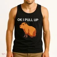 Ok I Pull Up Funny Capybara Dank Meme Tank Top thumb 3