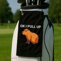 Ok I Pull Up Funny Capybara Dank Meme Golf Towel thumb 2