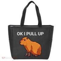 Ok I Pull Up Funny Capybara Dank Meme Tote Bag thumb 0