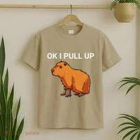 Ok I Pull Up Funny Capybara Dank Meme T-Shirt thumb 2
