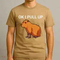 Ok I Pull Up Funny Capybara Dank Meme T-Shirt thumb 3