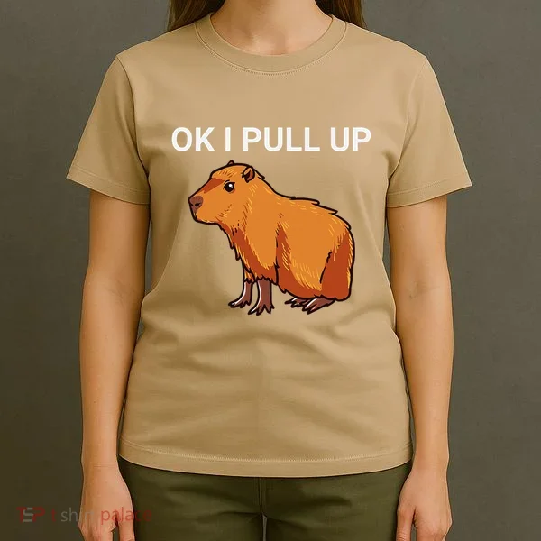 Ok I Pull Up Funny Capybara Dank Meme T-Shirt