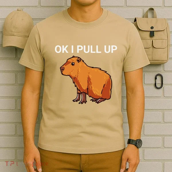 Ok I Pull Up Funny Capybara Dank Meme T-Shirt