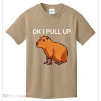 Ok I Pull Up Funny Capybara Dank Meme Kids T-Shirt thumb 0