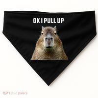 Ok I Pull Up Capybara USA-Made Doggie Bandana thumb 0