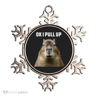 Ok I Pull Up Capybara Ornament