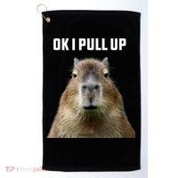 Ok I Pull Up Capybara Golf Towel thumb 0