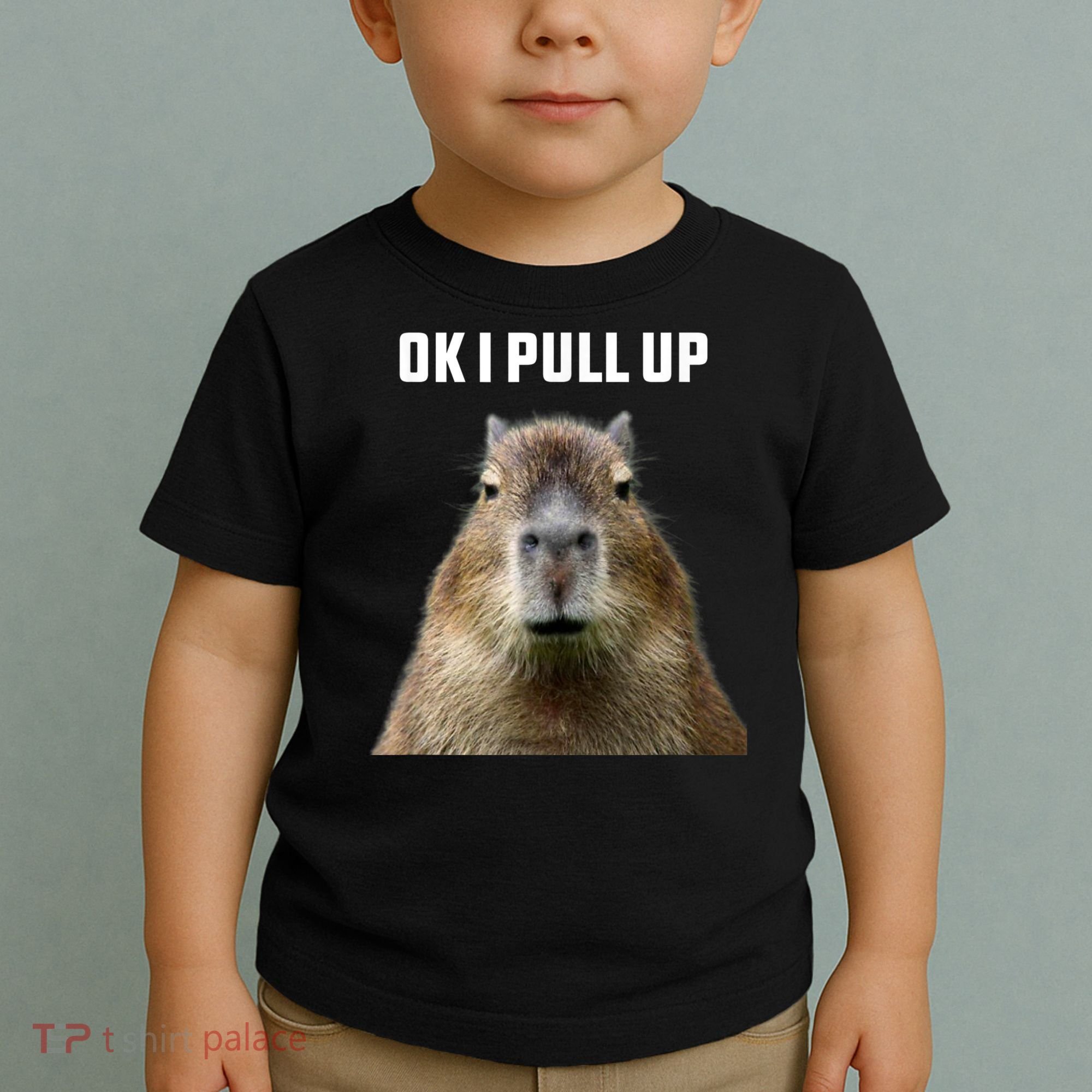 Ok I Pull Up Capybara Toddler T-Shirt