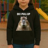Ok I Pull Up Capybara Kids Hoodie thumb 3