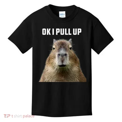 Ok I Pull Up Capybara Kids T-Shirt