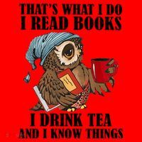 Owl I Read Books Drink Tea Know Things Funny Santa Hat thumb 1