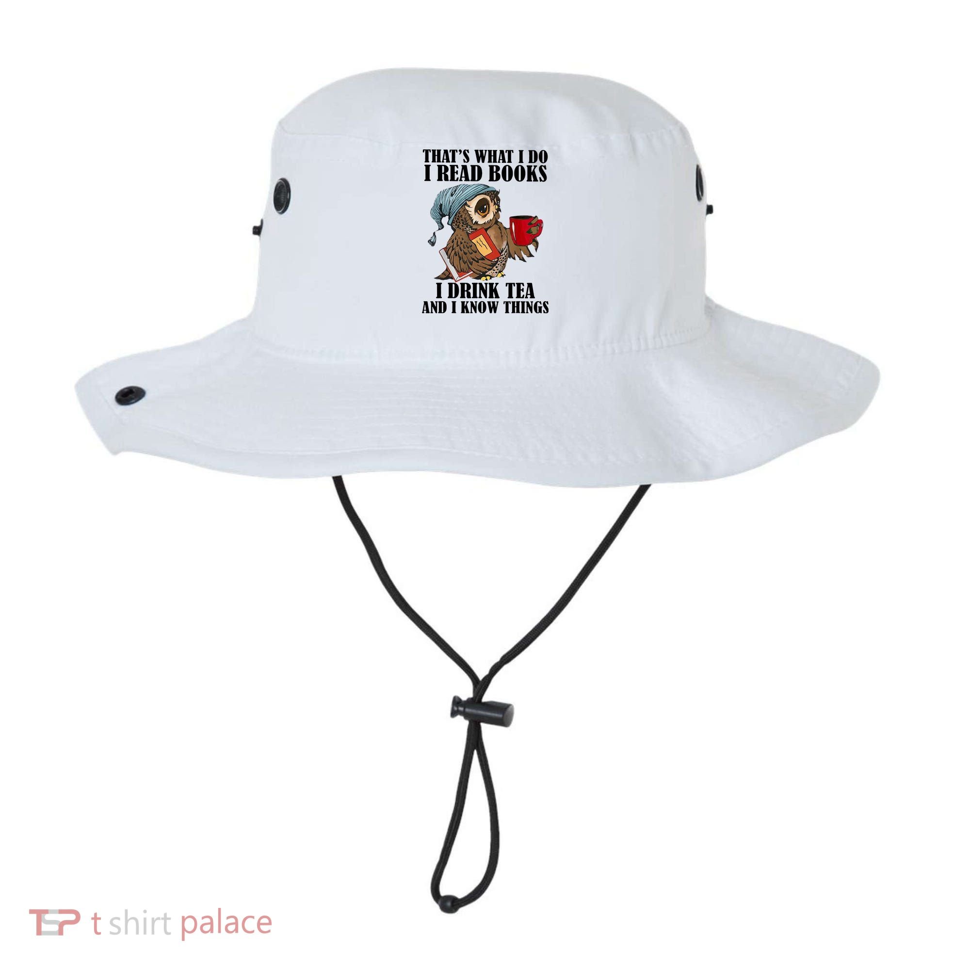 Owl I Read Books Drink Tea Know Things Funny Bucket Hat