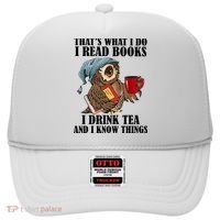 Owl I Read Books Drink Tea Know Things Funny Hat thumb 0