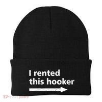 Offensive I Rented This Hooker Funny Adult Humor Saying Beanie thumb 0