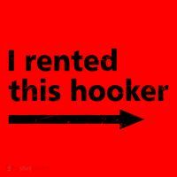 Offensive I Rented This Hooker Funny Adult Humor Saying Santa Hat thumb 1