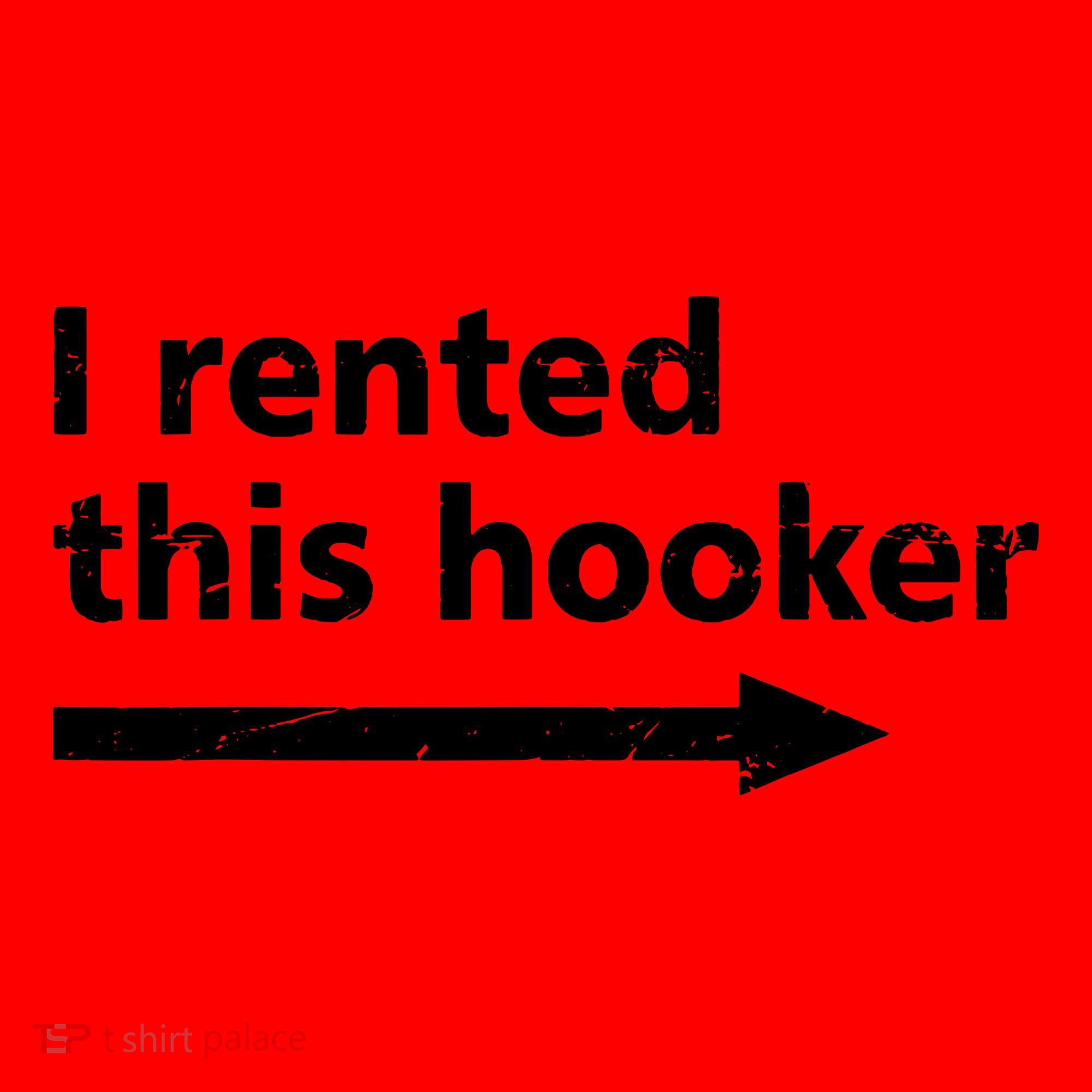 Offensive I Rented This Hooker Funny Adult Humor Saying Santa Hat