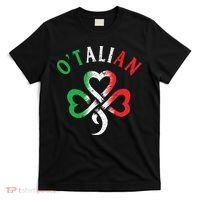 O'talian Italian St Patrick's Day Italia Flag Shamrock T-Shirt thumb 0