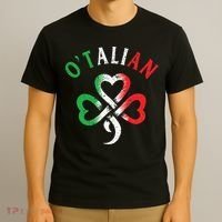 O'talian Italian St Patrick's Day Italia Flag Shamrock T-Shirt thumb 3