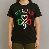 O'talian Italian St Patrick's Day Italia Flag Shamrock T-Shirt thumb 4