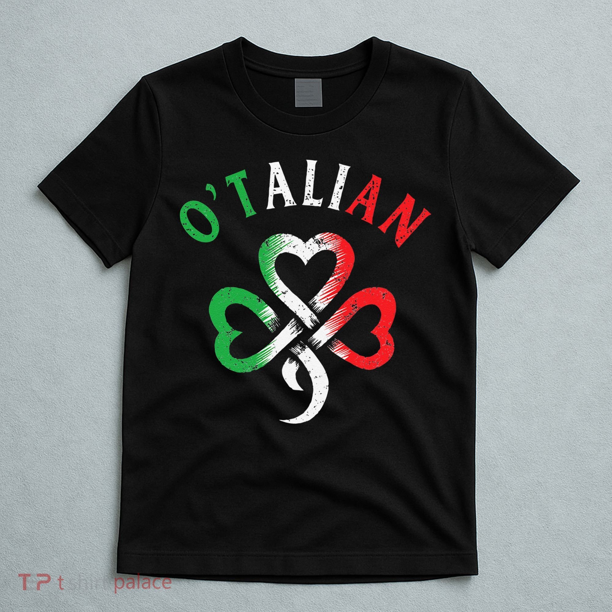 O'talian Italian St Patrick's Day Italia Flag Shamrock T-Shirt