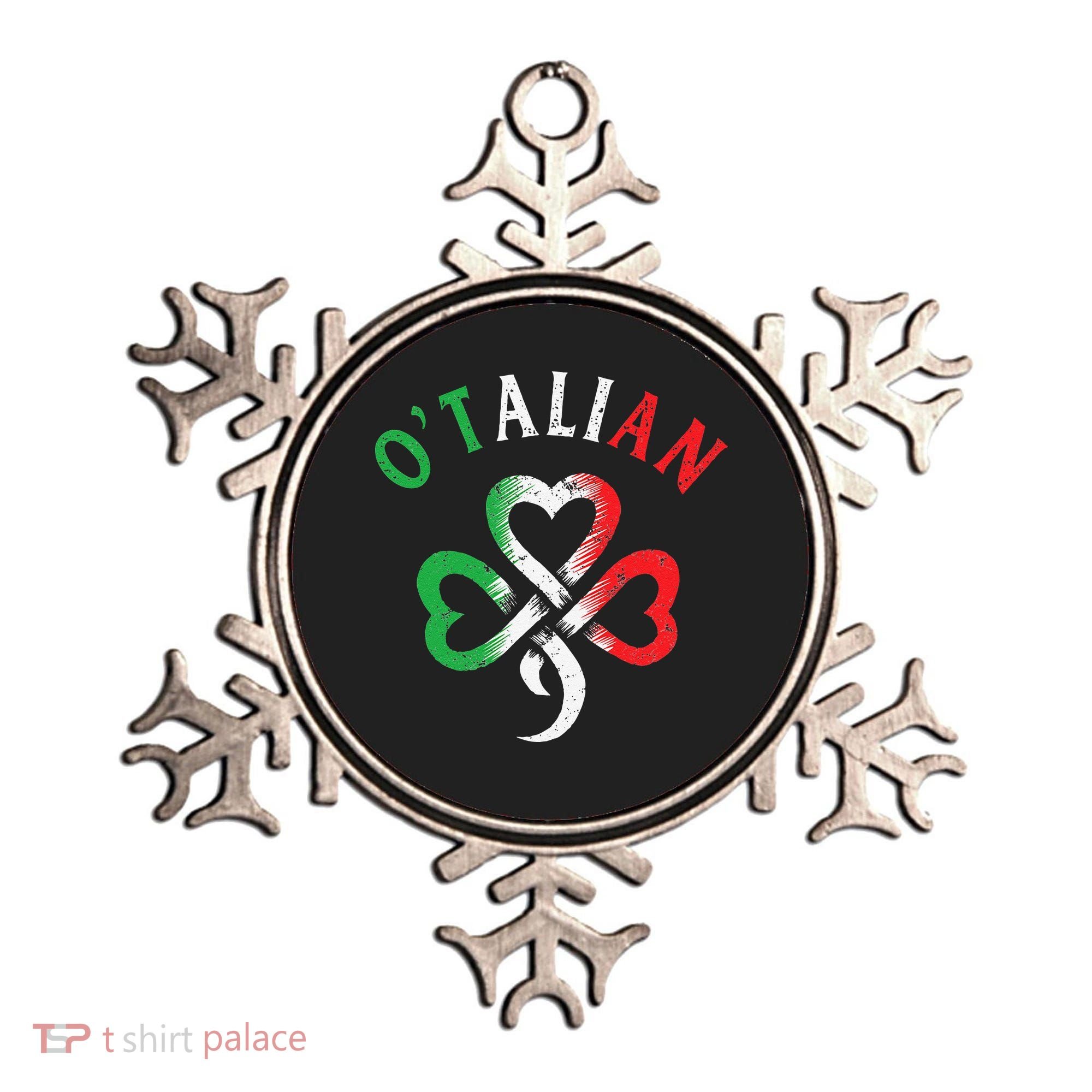 O'talian Italian St Patrick's Day Italia Flag Shamrock Ornament