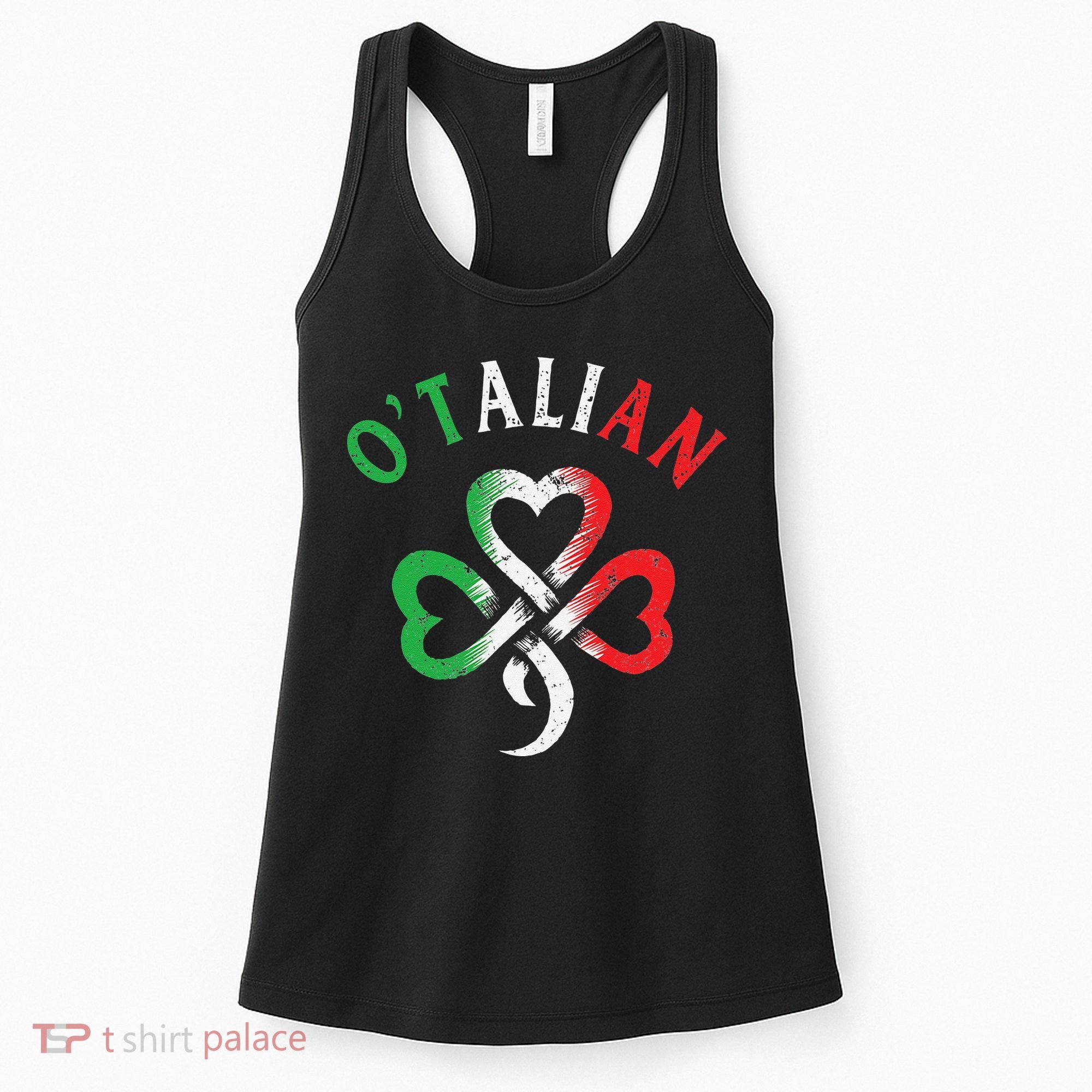 O'talian Italian St Patrick's Day Italia Flag Shamrock Women's Tank Top